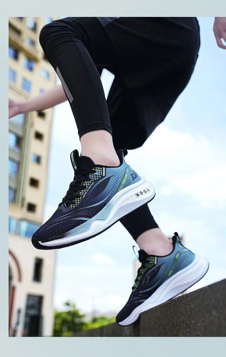 2025 Sports shoes men's summer new mesh shock-absorbing ultra light breathable casual shoes student shoes running shoes