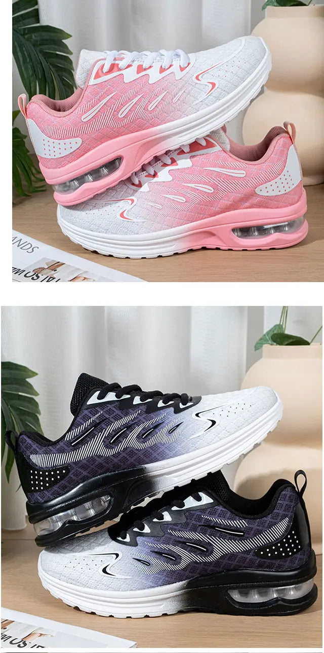 Women Casual Shoes Fashion Sports Shoes Comfortable Breathable Light Air Cushion Anti Slip Wear-Resistant Women Running Footwear