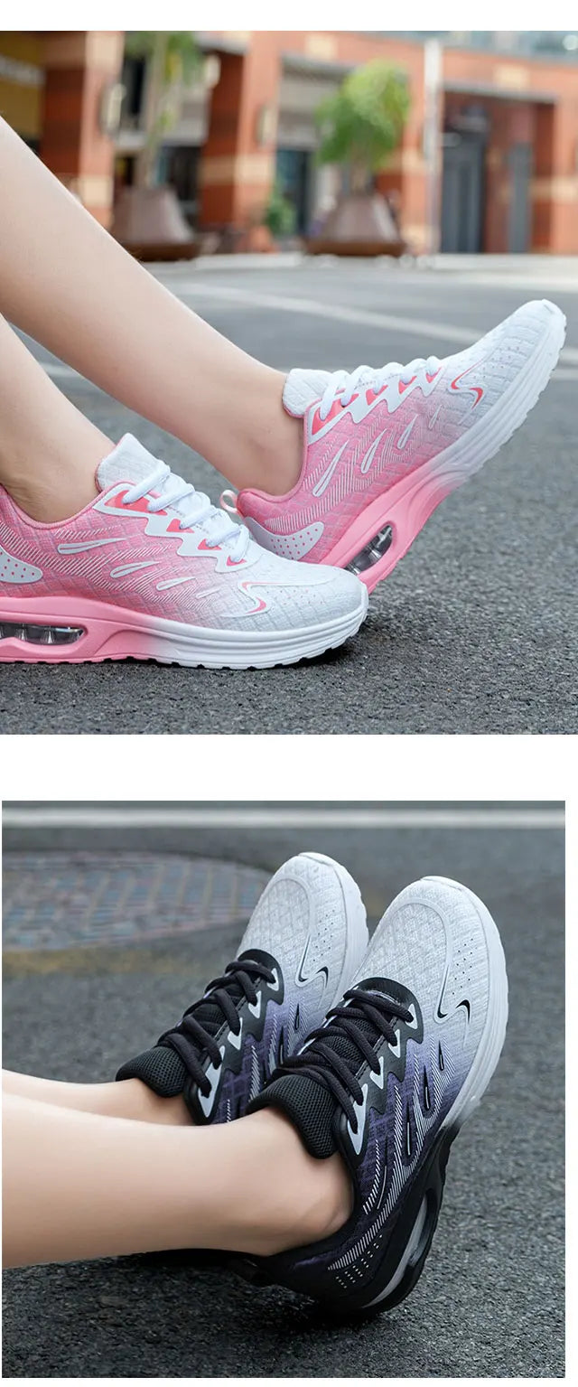 Women Casual Shoes Fashion Sports Shoes Comfortable Breathable Light Air Cushion Anti Slip Wear-Resistant Women Running Footwear
