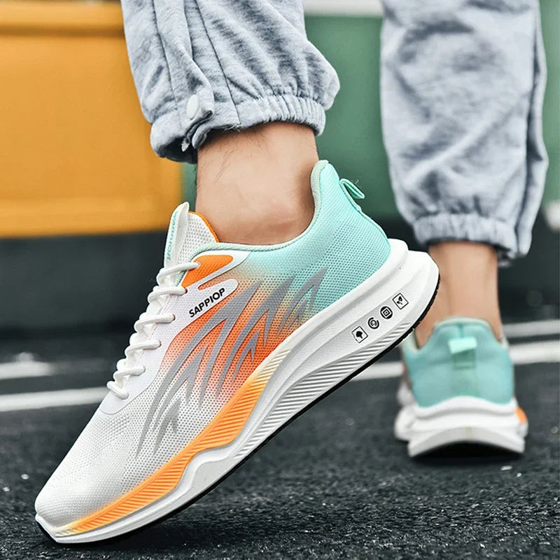 2025 Sports shoes men's summer new mesh shock-absorbing ultra light breathable casual shoes student shoes running shoes