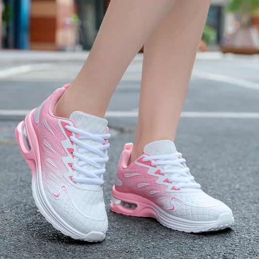 Women Casual Shoes Fashion Sports Shoes Comfortable Breathable Light Air Cushion Anti Slip Wear-Resistant Women Running Footwear