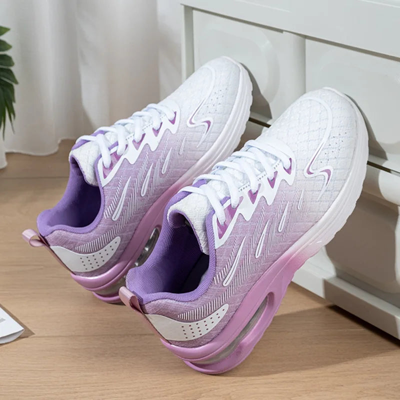 Women Casual Shoes Fashion Sports Shoes Comfortable Breathable Light Air Cushion Anti Slip Wear-Resistant Women Running Footwear