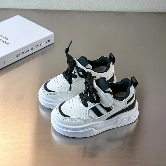 Kids Running Shoes Breathable Non-slip Students Sports Shoes Soft Sole 2025 New Boys Girls Basketball Shoes Hook&loop Casual
