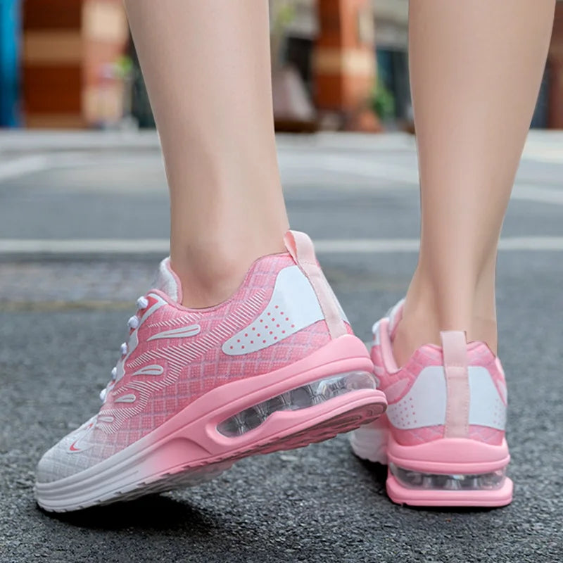 Women Casual Shoes Fashion Sports Shoes Comfortable Breathable Light Air Cushion Anti Slip Wear-Resistant Women Running Footwear