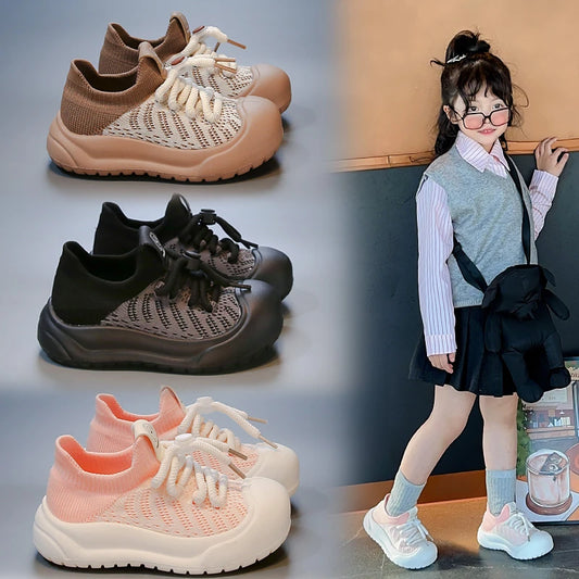 Students Casual Shoes Non-slip Soft Sole Kids Running Shoes Toes Capped Anti-kicked 2025 New Children Sports Shoes Flexible