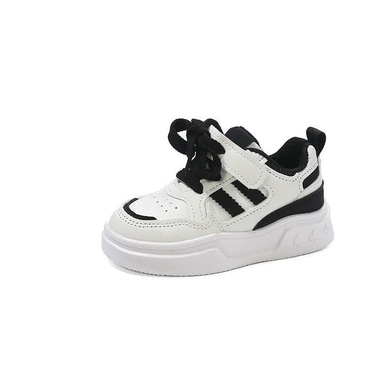 Kids Running Shoes Breathable Non-slip Students Sports Shoes Soft Sole 2025 New Boys Girls Basketball Shoes Hook&loop Casual