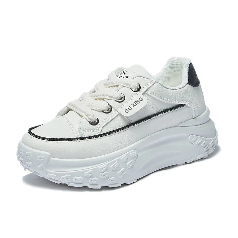 2024 New Model Shoes for Women Wear-resistant and Anti-slip Casual Sports Shoes Thick Sole Adds Height Vulcanized Casual Shoes