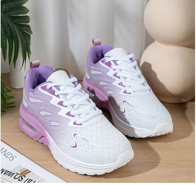 Women Casual Shoes Fashion Sports Shoes Comfortable Breathable Light Air Cushion Anti Slip Wear-Resistant Women Running Footwear